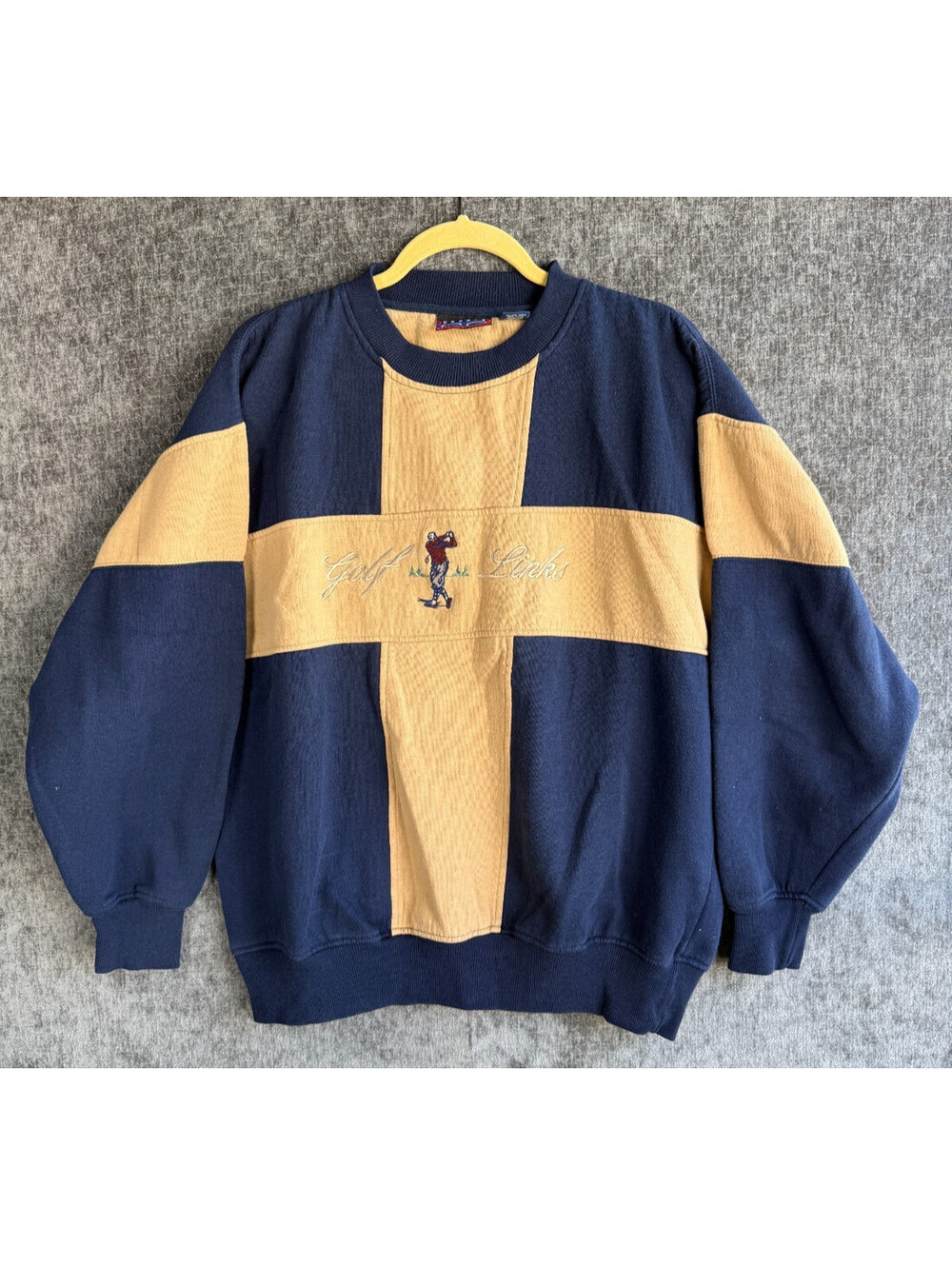 Vintage 90s Crable Sportswear Golf Links Embroidered Sweatshirt Mens Medium
